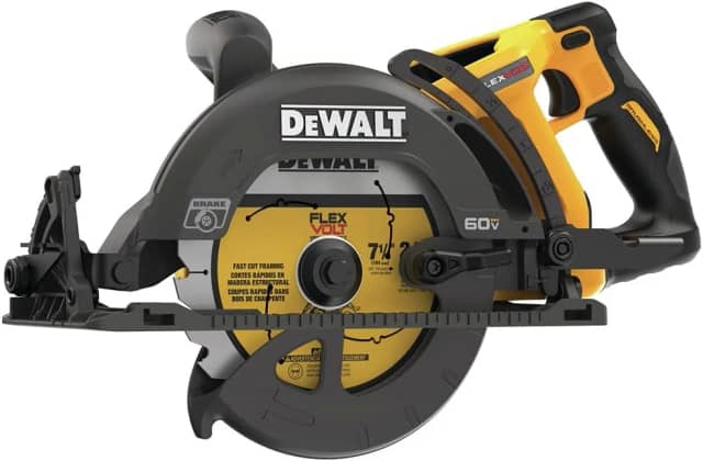 Sierra circular con sistema de accionamiento sin fin de DeWALT, DCS577B, de 7 1/4 pulgadas, con batería Flexvolt de 60 V máximo, solo la herramienta