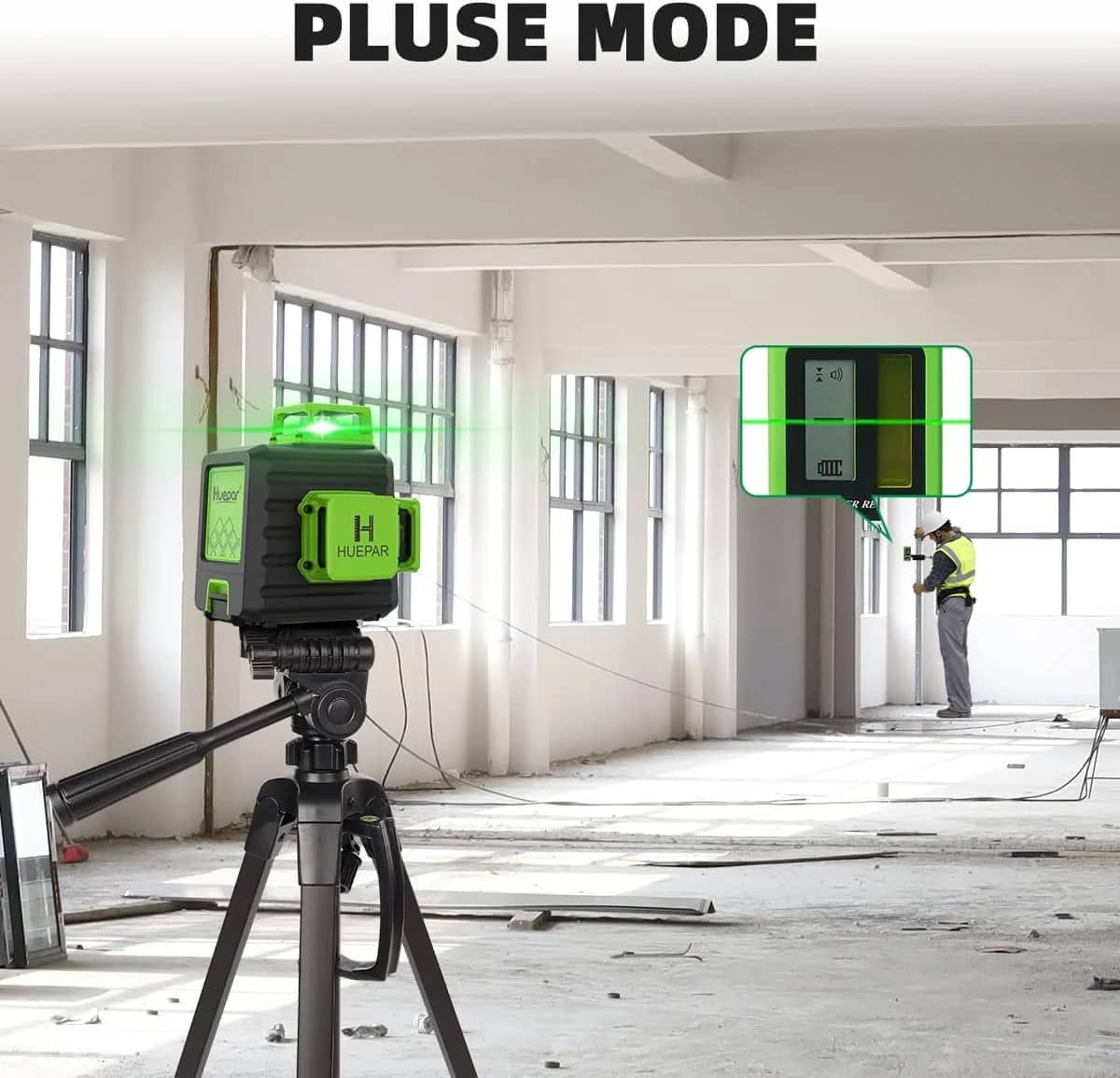 Nivel láser 360 autonivelante con trípode de 47 pulgadas, Huepar 3 x 360 grados ...